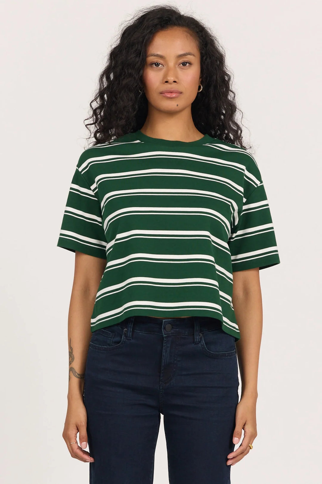 Maddox Tee | Pine Stripe