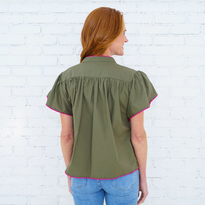 Cassie Top Olive
