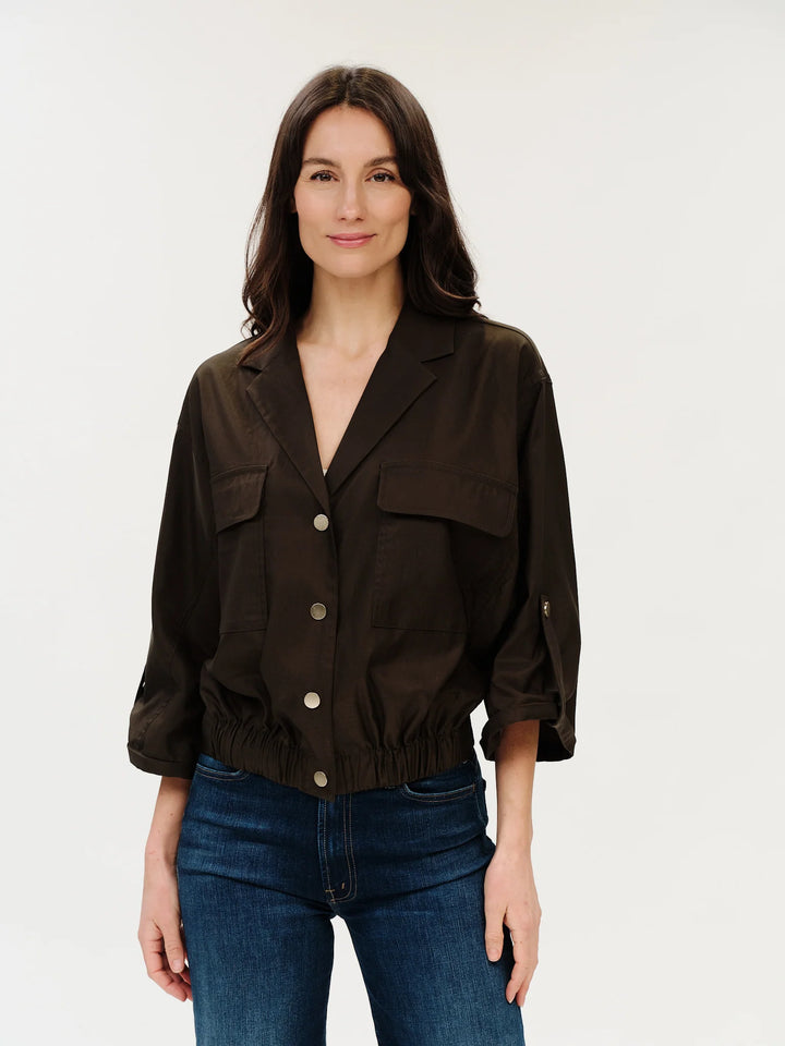Celine Elastic Hem Jacket | Espresso