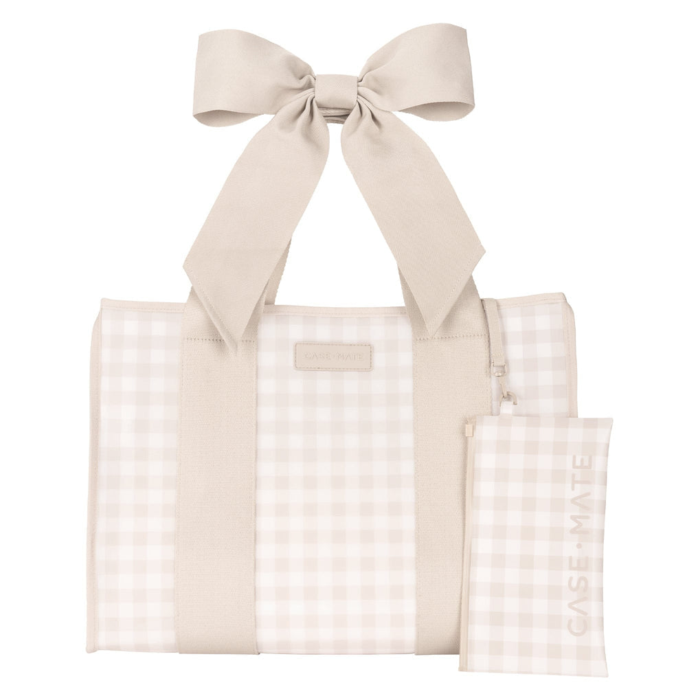 Case Mate Jelly Tote with Phone Pouch | Latte Gingham