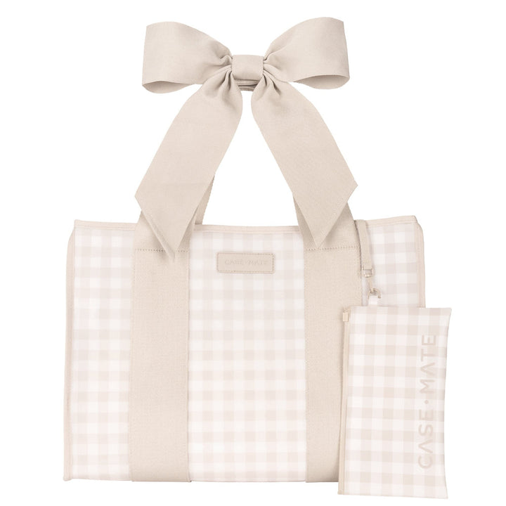 Case Mate Jelly Tote with Phone Pouch | Latte Gingham