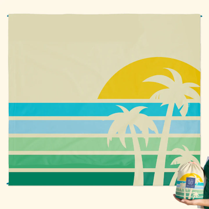Oasis Beach Blanket Retro Palm