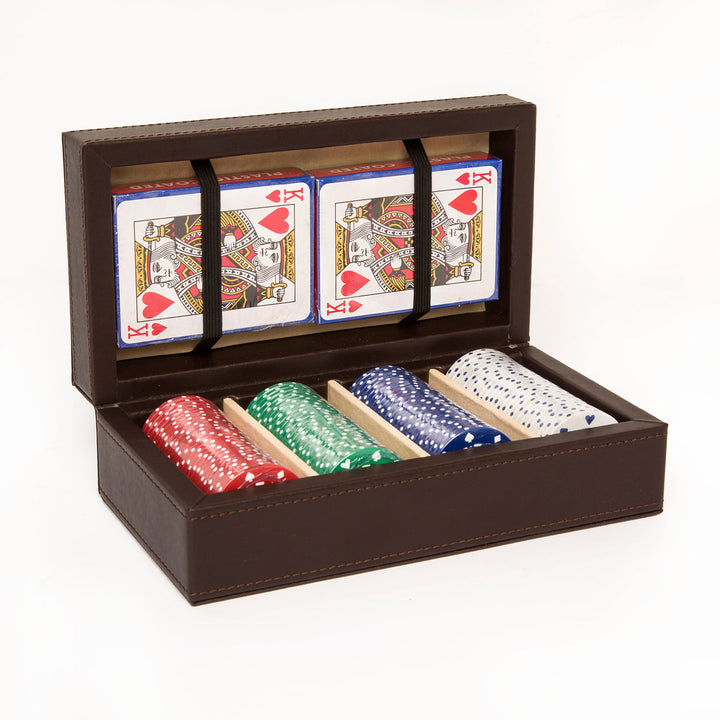 Brouk &amp; Co Poker Set | Chocolate Brown