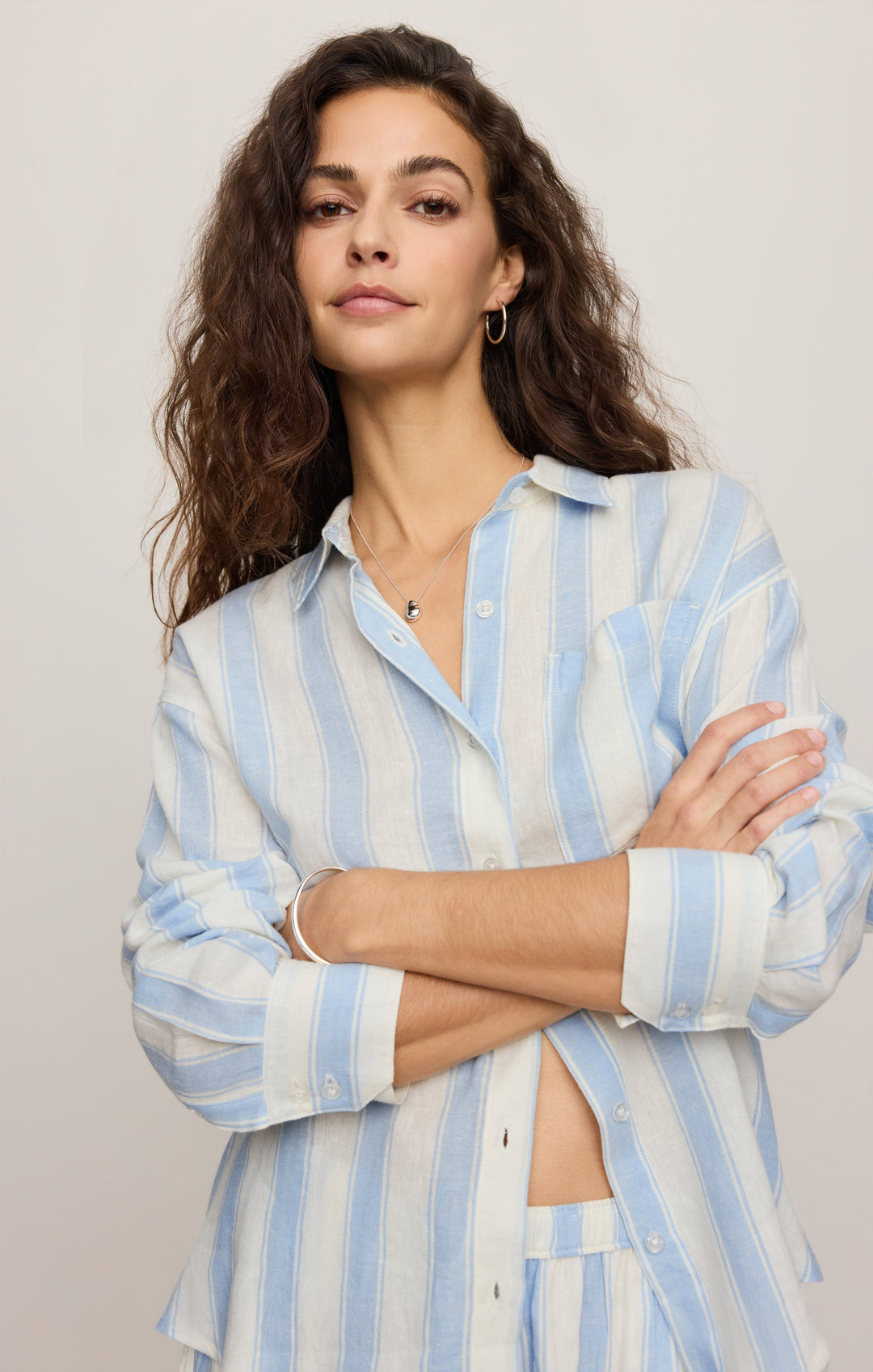 The Perfect Striped Button Up | Skyline