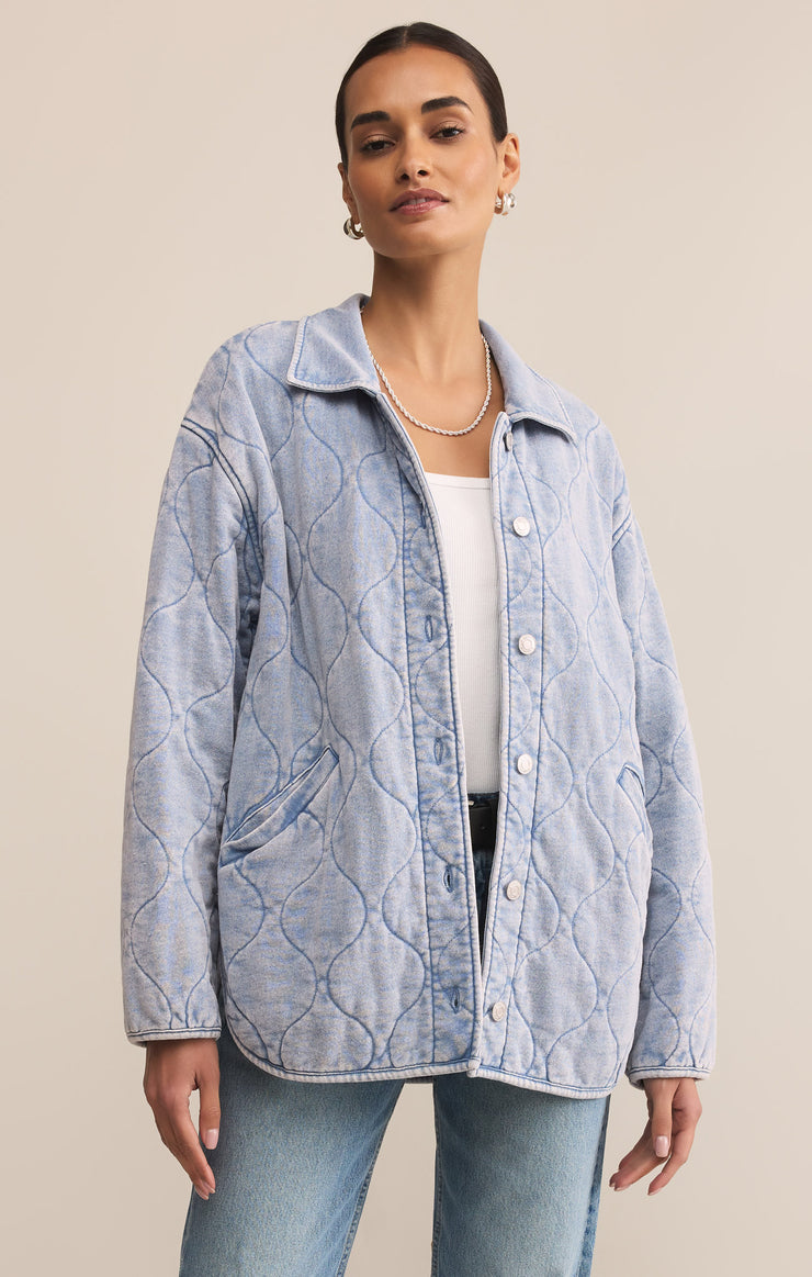 A Supply Boulder Knit Denim Jacket