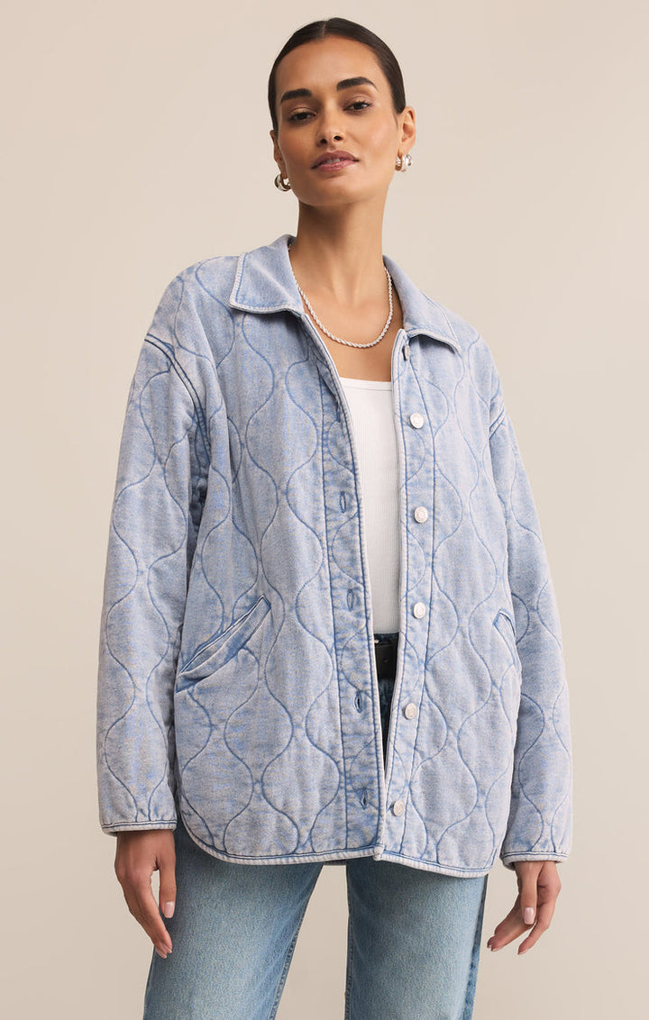 A Supply Boulder Knit Denim Jacket
