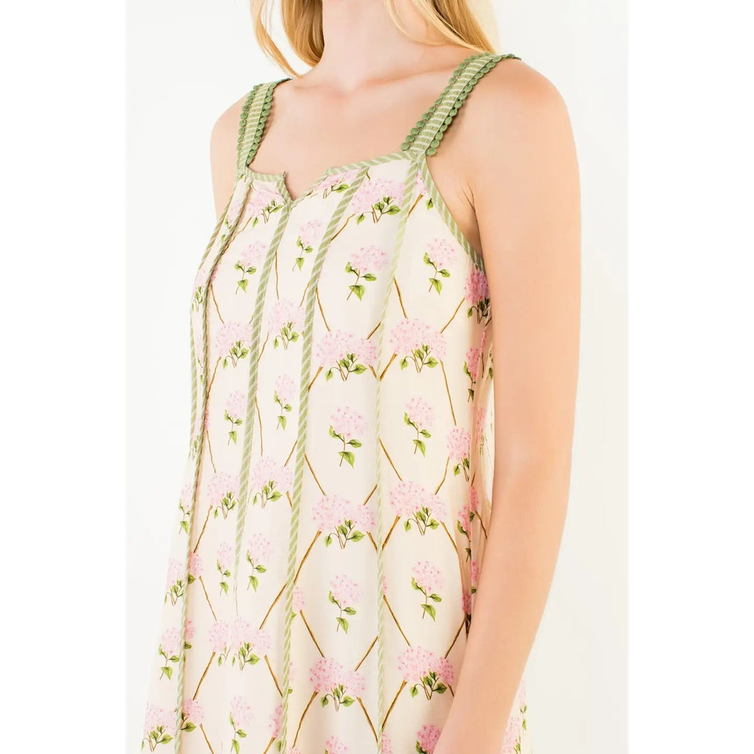 Thin Strap Floral Pattern Dress