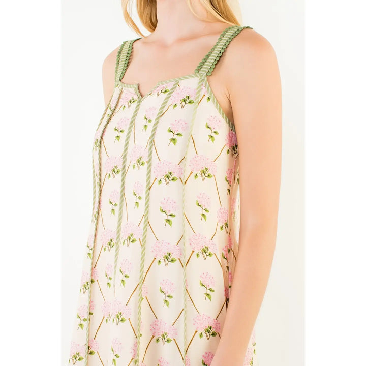 Thin Strap Floral Pattern Dress