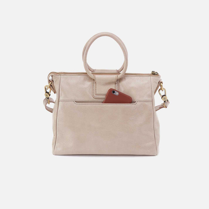 Sheila Medium Satchel | Stone Gloss