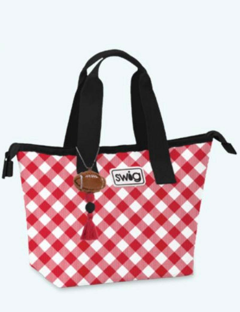 Swig Life Gameday Gingham Red + Black Lunch Bag