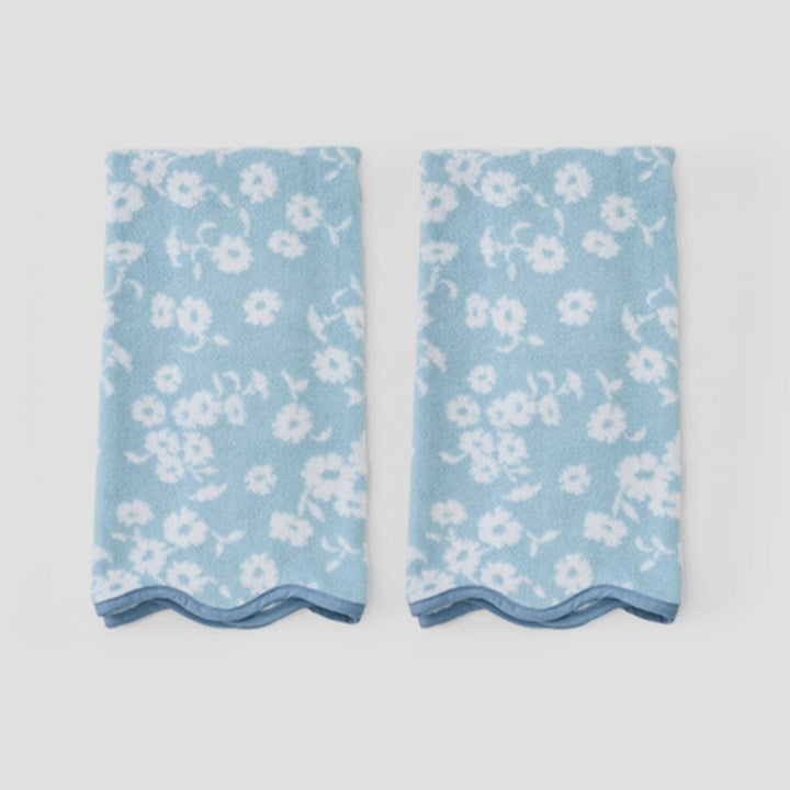 Patterned Scallop Hand Towel | Sea Glass Margot