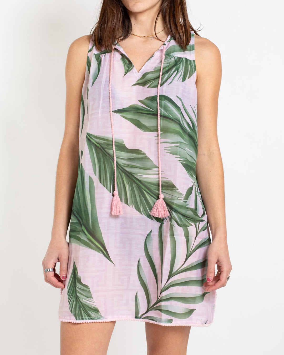 The Royal Standard Copacabana Sleeveless Cover-Up | Pink/Green