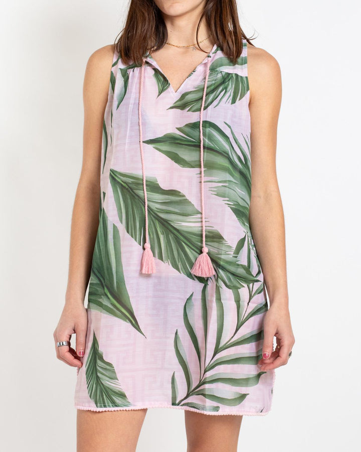 The Royal Standard Copacabana Sleeveless Cover-Up | Pink/Green