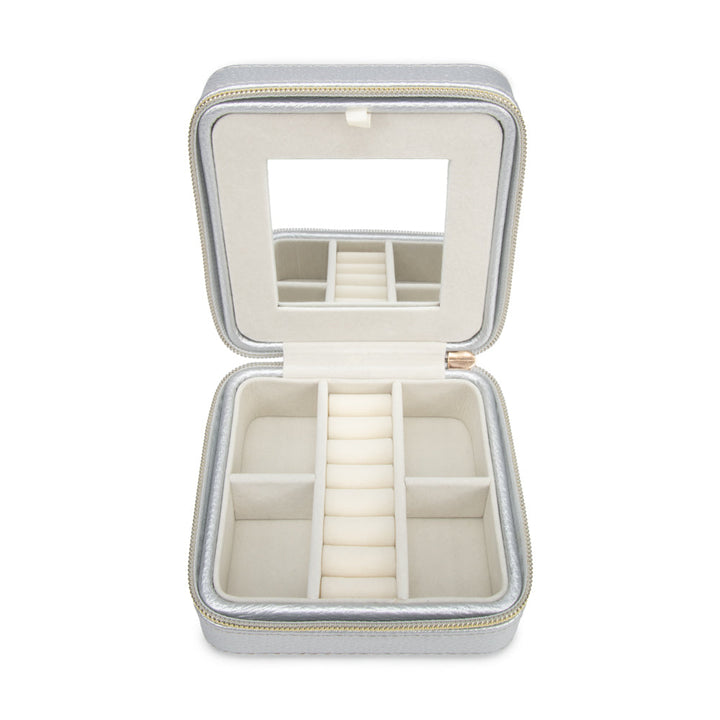 Leah Travel Jewelry Case | Silver