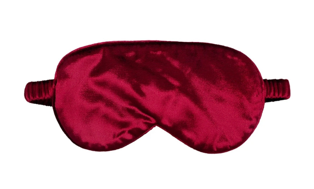 Velvet Eye Mask - Burgundy