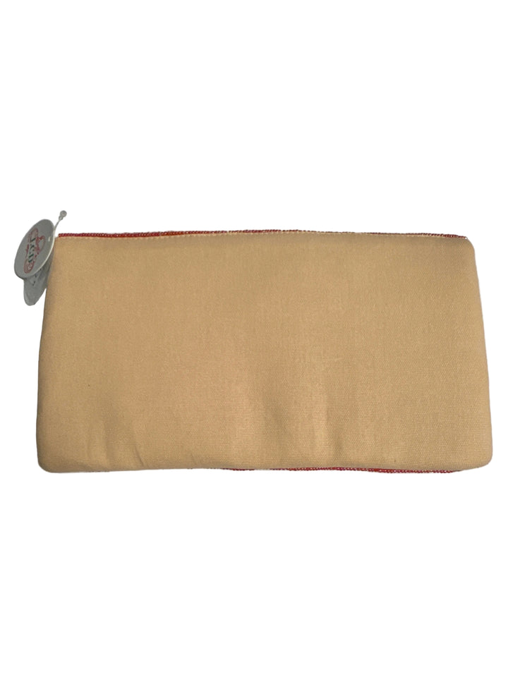 Coral Pink Floral Beaded Clutch