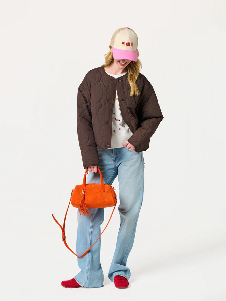 Kylie Mini Bowler Bag Orange