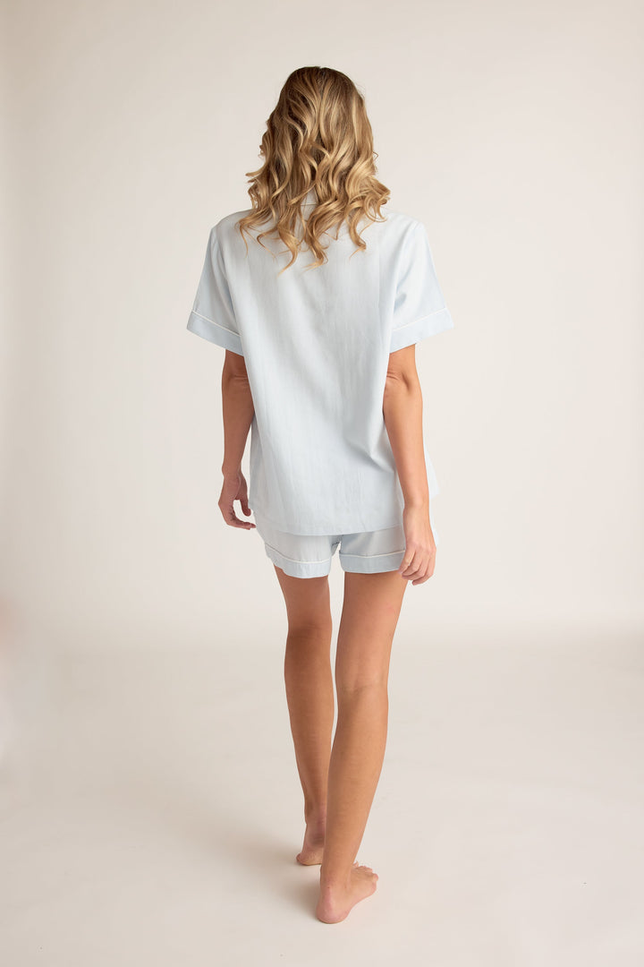 Linen Button-Up Shirt | Sky