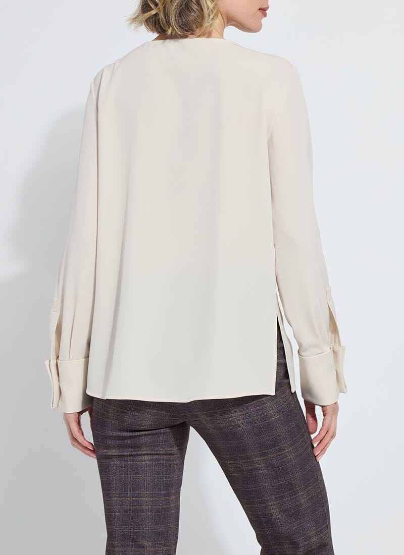 Talita French Cuff Blouse / Silky Cream