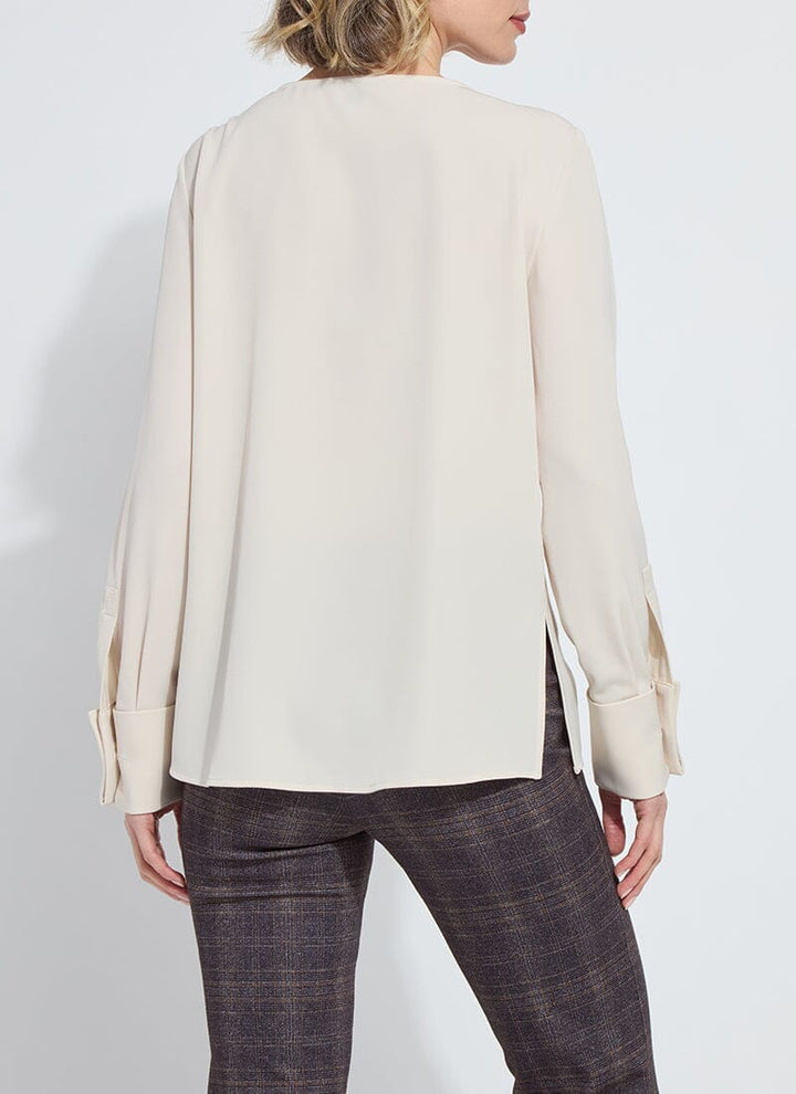 Talita French Cuff Blouse / Silky Cream