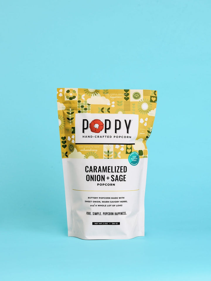Caramelized Onion and Sage Poppy Popcorn