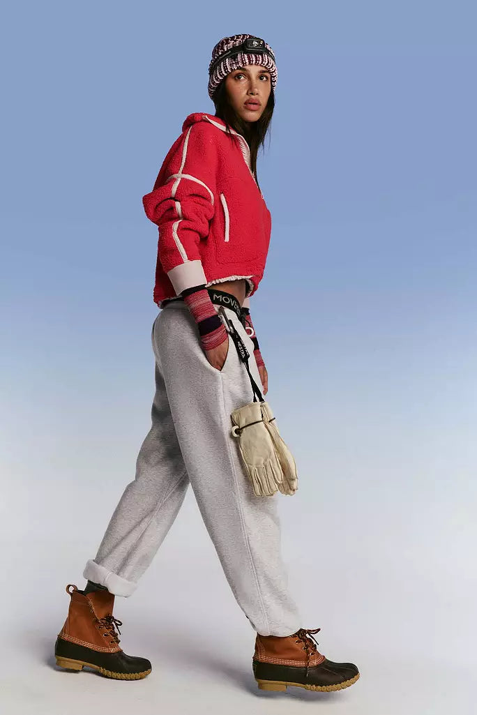 Final Call Jogger in White Heather Grey