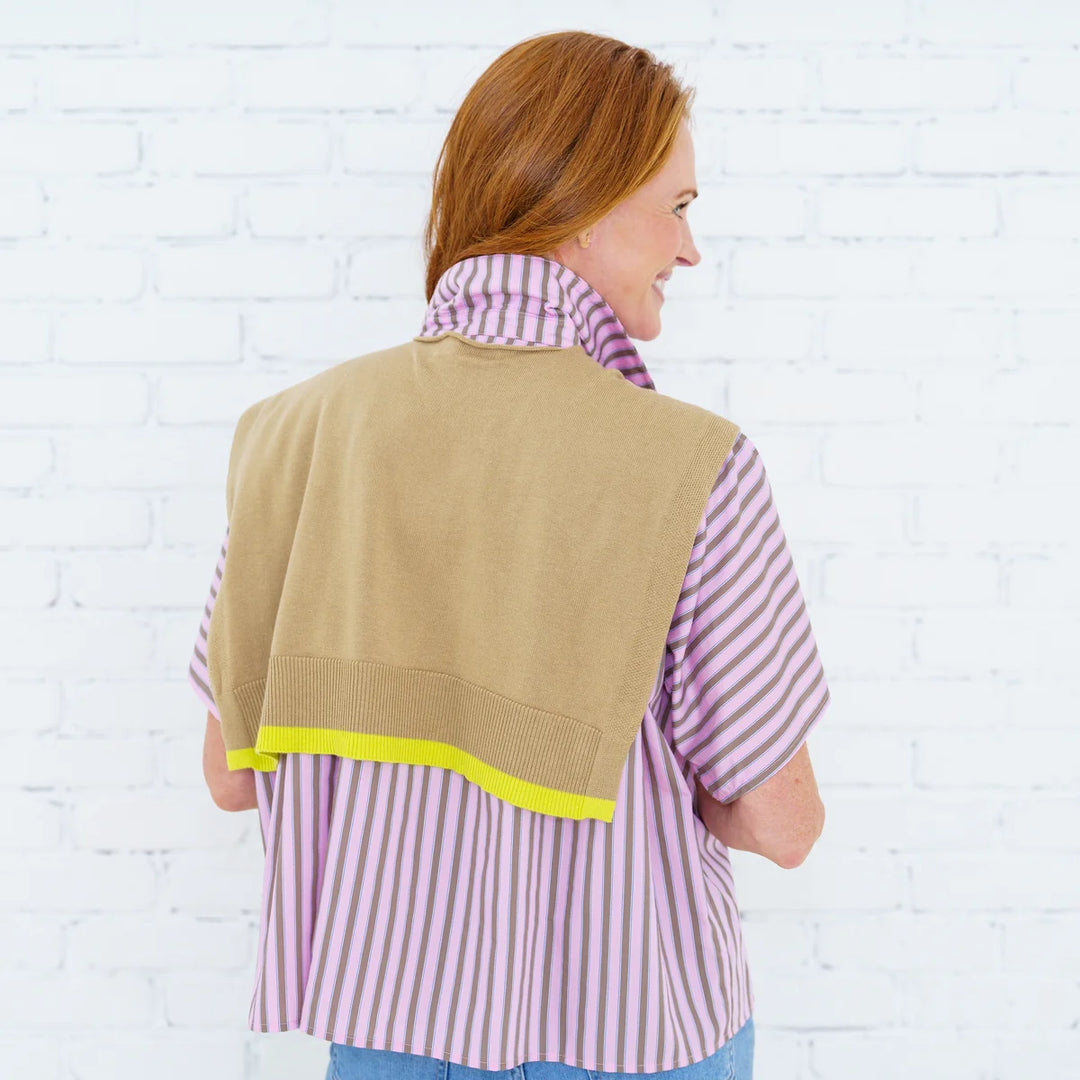 Caryn Cardi | Khaki and Lime