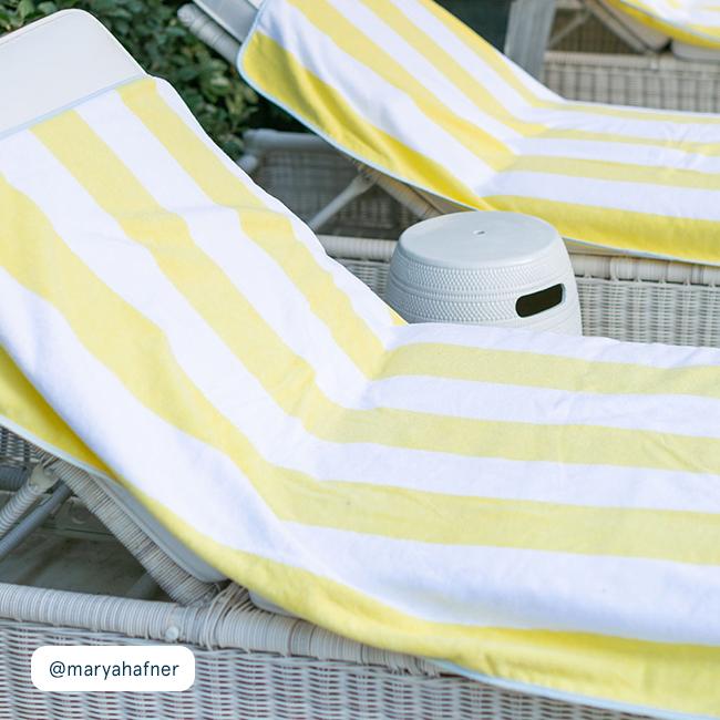 Beach Towel | Yellow Stripe