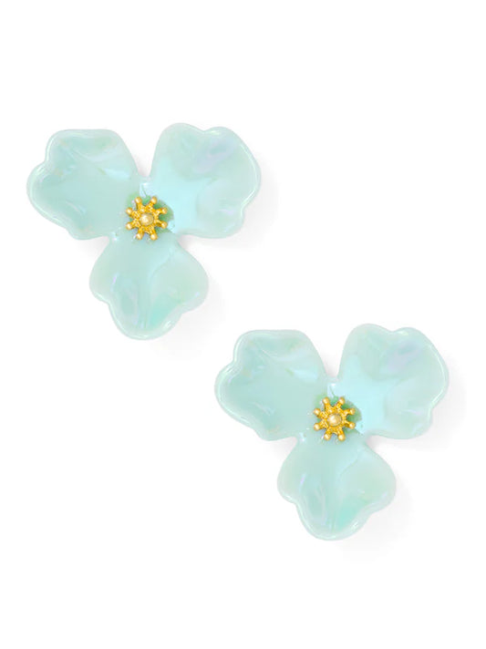 Iridescent Resin 3-Petal Stud Earring*