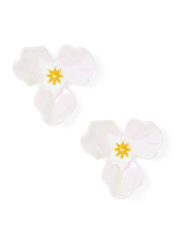 Iridescent Resin 3-Petal Stud Earring*