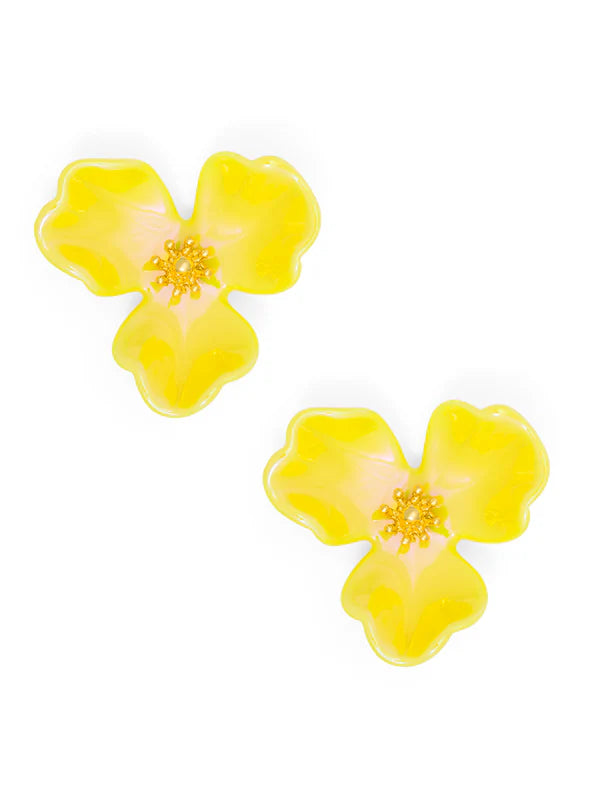 Iridescent Resin 3-Petal Stud Earring*