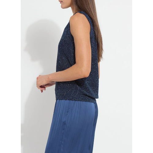 Nicola Sequined Shell | Capri Blue Sequins