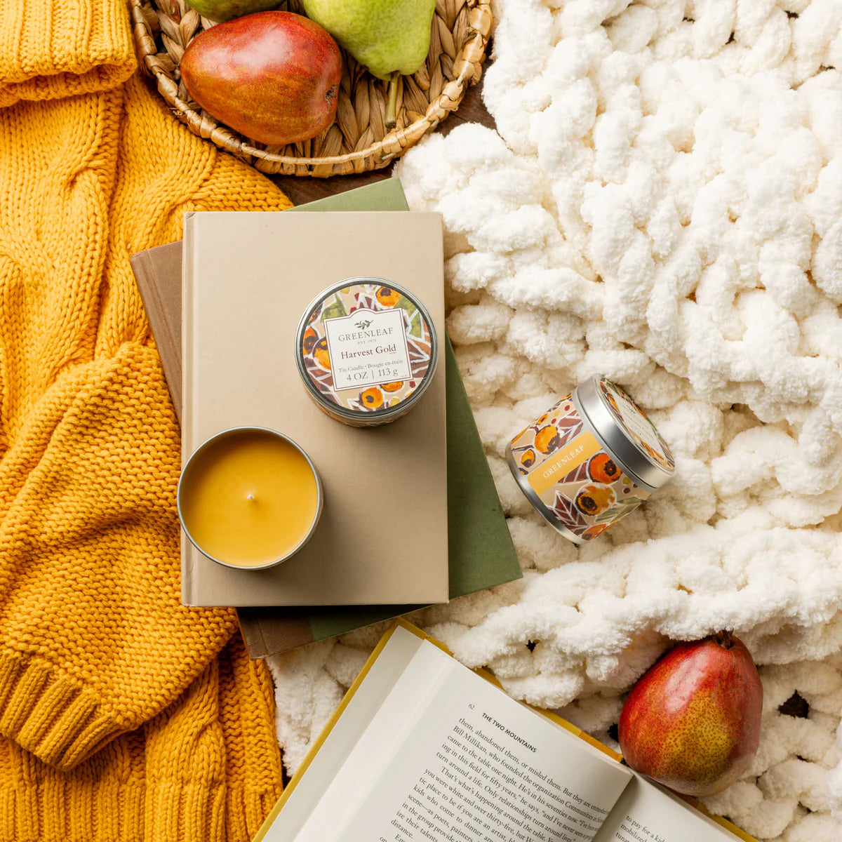 Harvest Gold Tin Candle