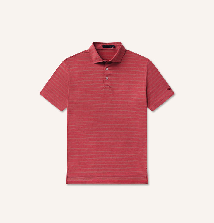 Newcastle Stripe Featherlight Polo- Rhubarb
