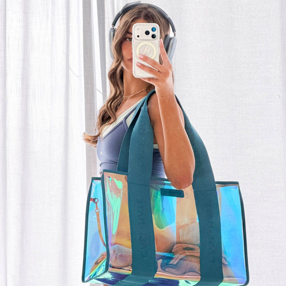 Jelly Tote with Phone Pouch | Emerald Soap Bubble