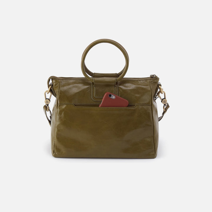 Sheila Medium Satchel with Charm | Olive Veil