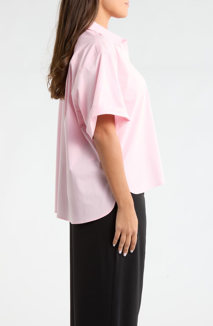 Corinna Oversized Cropped Shirt | Rose