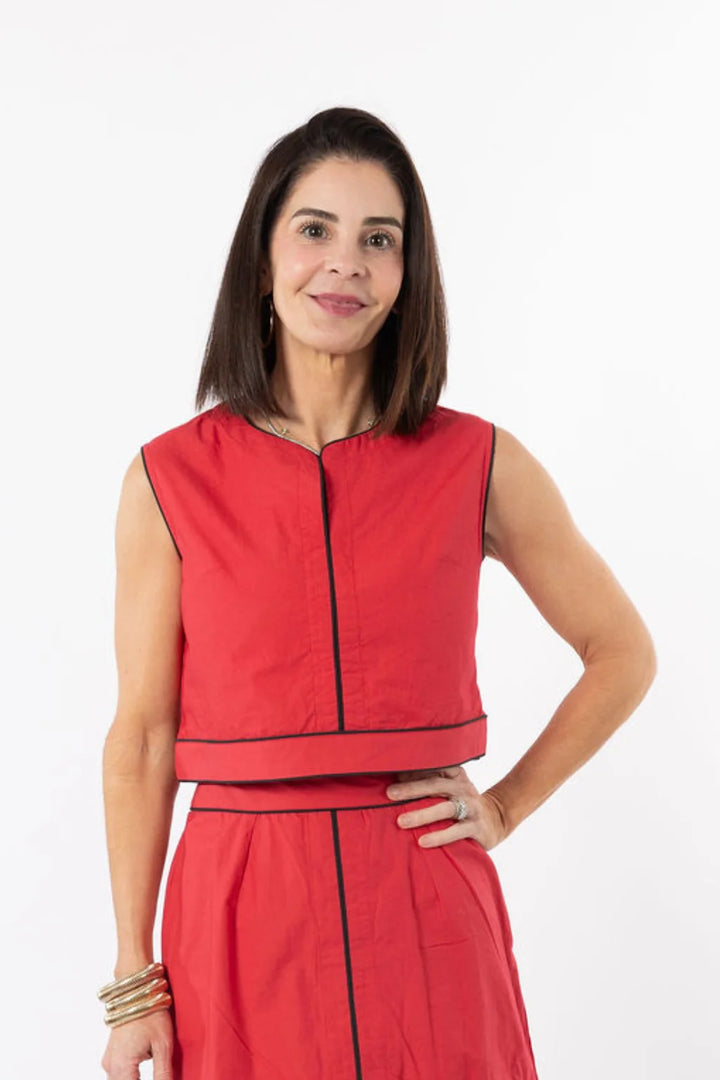 Emmy Top | Red/ Black