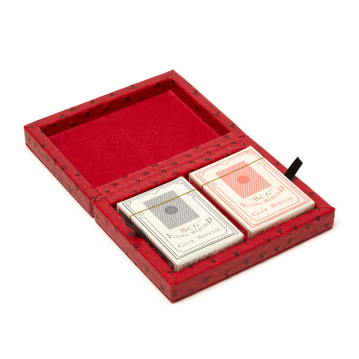 Brouk &amp; Co Paige Poker Card Set | Red Ostrich