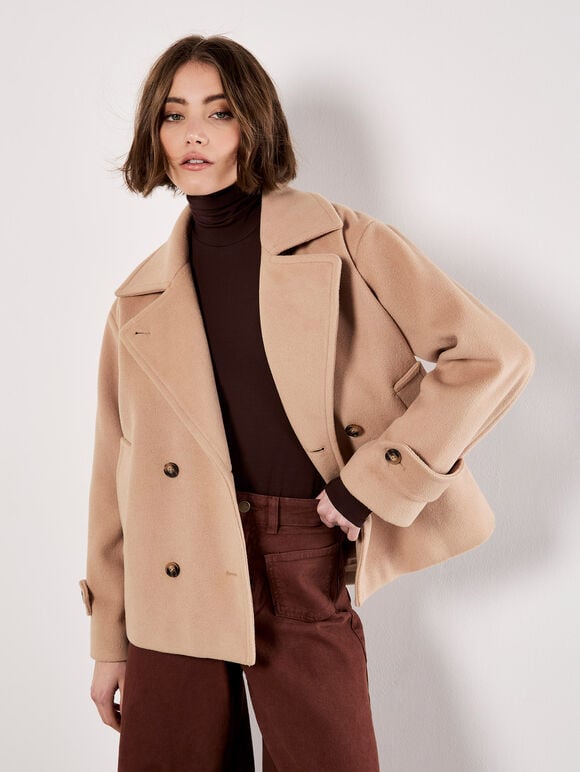 Apricot Tailored Short Trench Jacket