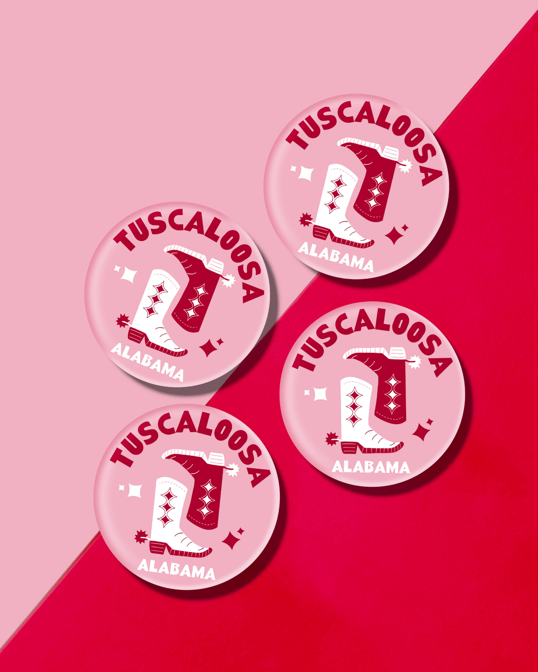 Tuscaloosa, Alabama Acrylic Coaster - Set of 4