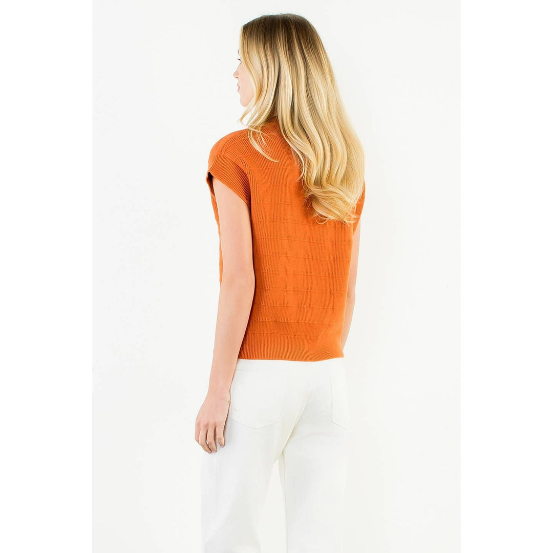 Knit Vest Top | Rust
