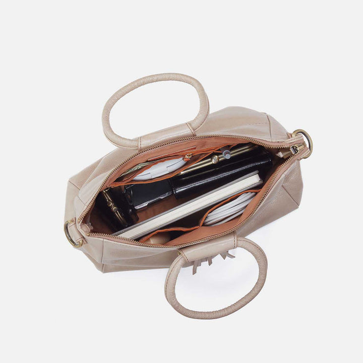 Sheila Medium Satchel | Stone Gloss