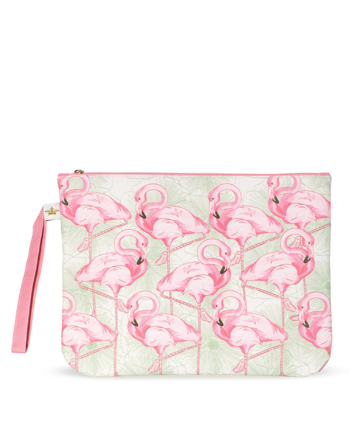 The Royal Standard Bonaire Flamingo Wet/Dry Bag | Green/Pink/Multi