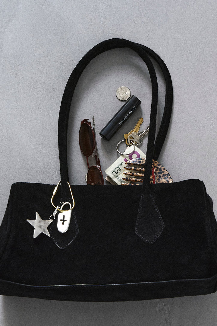 Sierra Suede Shoulder Bag / Black