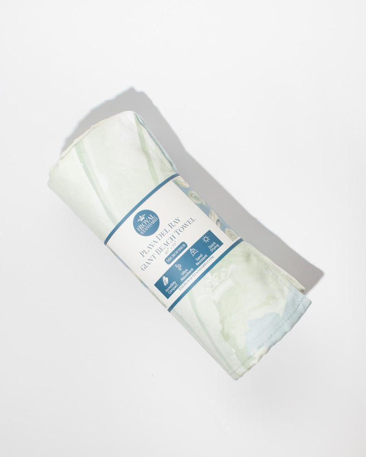 Playa Del Ray Giant Beach Towel | Light Blue/Multi