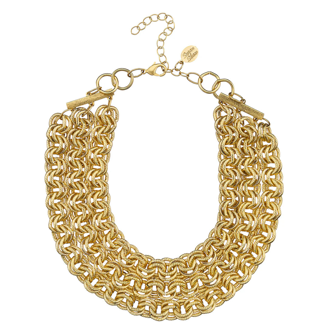 Triple Strand Chain Necklace
