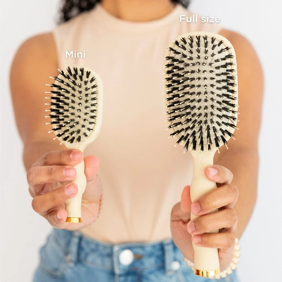Mini Boar Bristle Hair Brush | Tan
