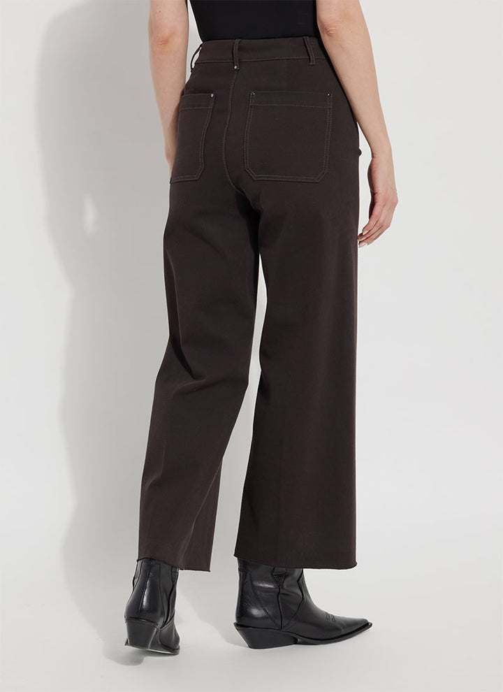Erin Hi Waist Wide Leg Denim | Double Espresso