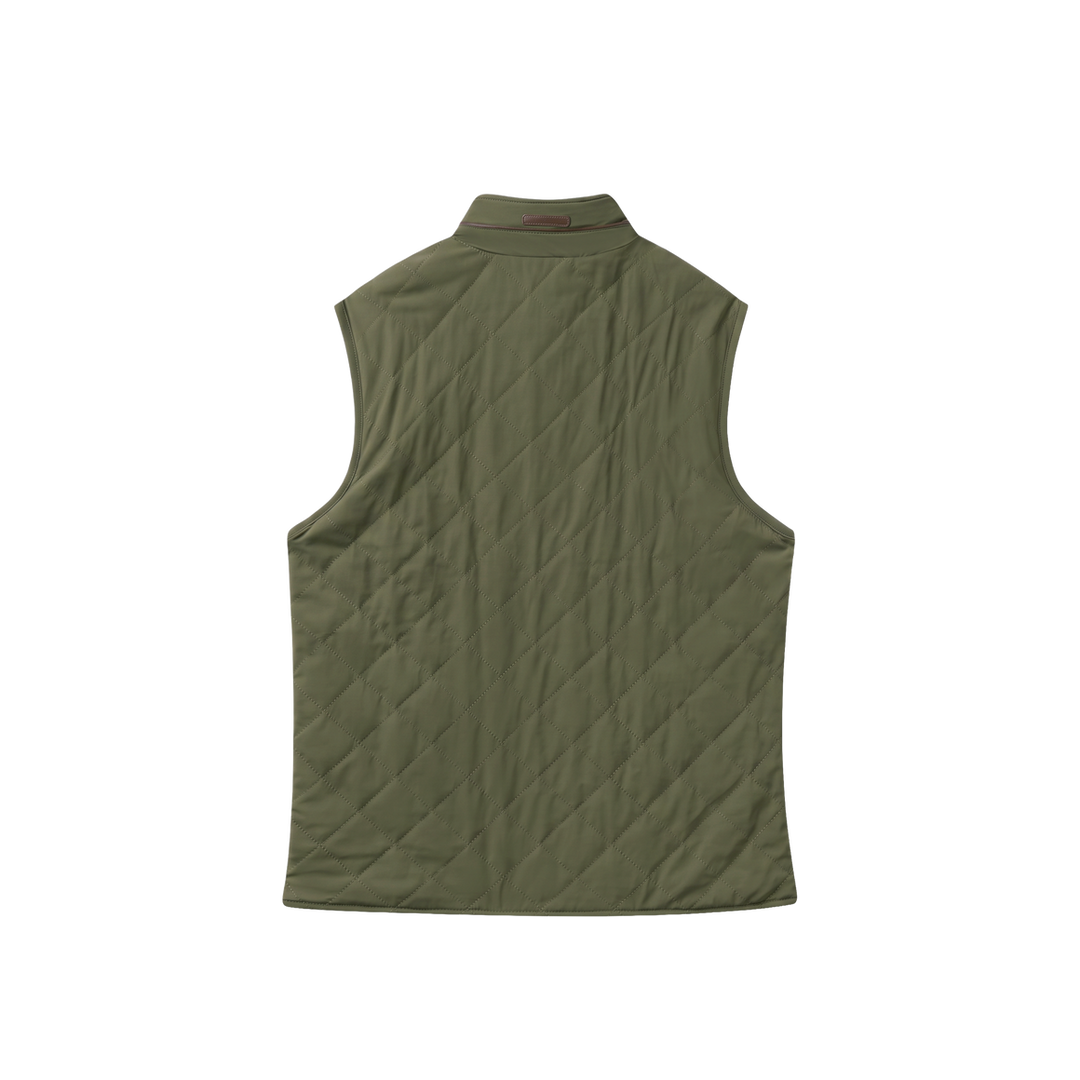 Madison Quilted Vest | Moss Green